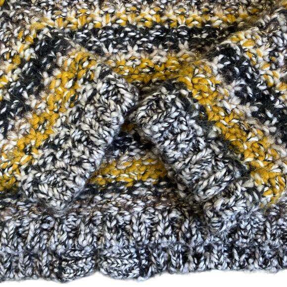 Banana Republic Sz S Chartreuse Tweed Sweater Cardigan Jacket Chunky Knit Glam - Picture 12 of 16